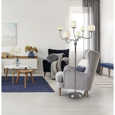 Adesso Phoebe 64'' Led Color Changing Tree Floor Lamp In Brushed Steel