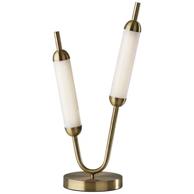 Adesso Pierce Antique Brass Metal 2-light Led Accent Table Lamp