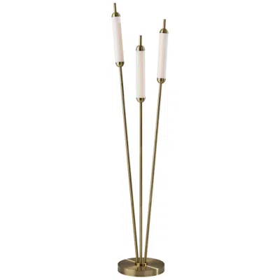 Adesso Pierce Antique Brass Metal 3-light Led Floor Lamp