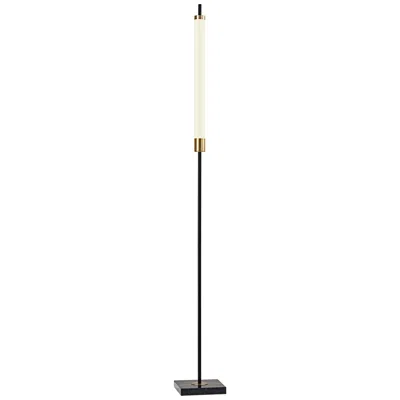 Adesso Piper 72" High Black And Brass Modern Led Floor Lamp