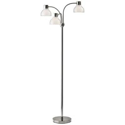 Adesso Presley 69" Polished Nickel Metal 3-arm Gooseneck Floor Lamp