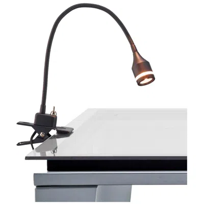 Adesso Prospect Matte Black Adjustable Gooseneck Led Clip-on Desk Lamp