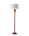 Adesso Rebecca Floor Lamp In Walnut Rubberwood With Antique-like Bras