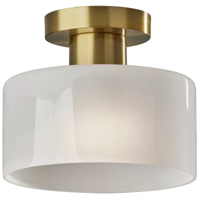 Adesso Rhodes Flush Mount - Antique Brass In Multi
