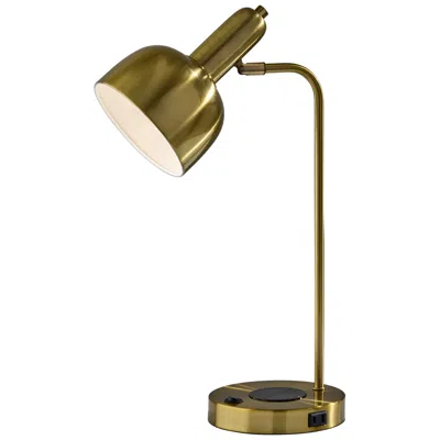 Adesso Rico Supercharger Desk Lamp- Antique Brass