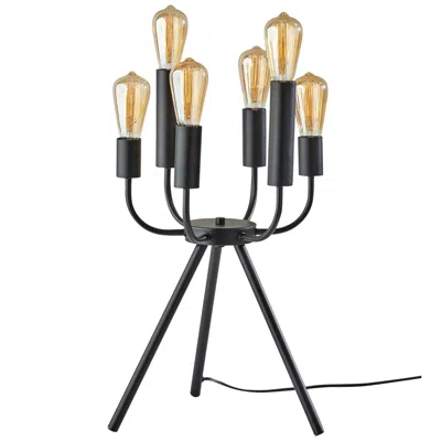 Adesso Rory Black Metal 6-light Tripod Accent Table Lamp