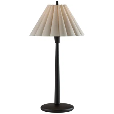 Adesso Scallop Table Lamp- Black