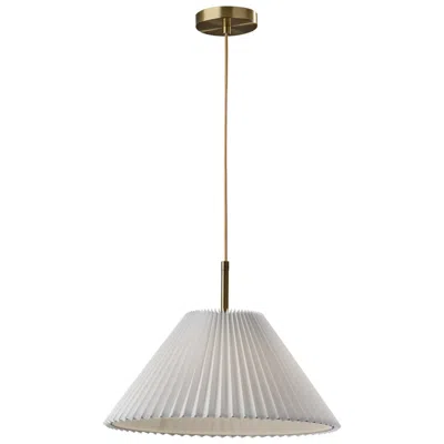Adesso Scarlet Pendant - Antique Brass In White
