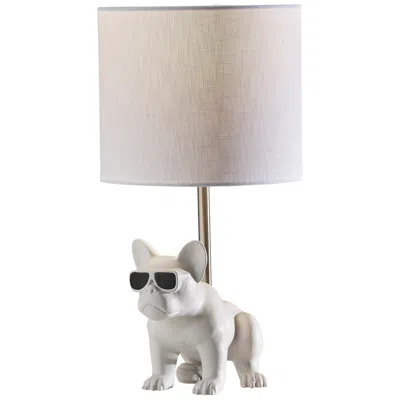 Adesso Simplee  Sunny White Ceramic W. Brushed Steel Neck Decor Table