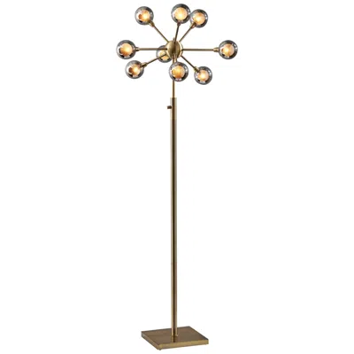 Adesso Starling Antique Brass Led Sputnik Floor Lamp