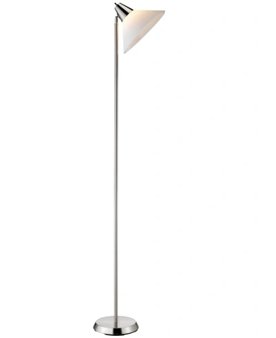 Adesso Swivel Floor Lamp In Silver