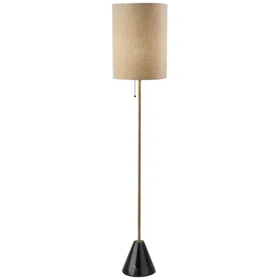 Adesso Tucker Antique Brass Metal Floor Lamp