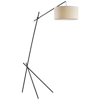 Adesso Varick Black Metal Arc Tripod Floor Lamp