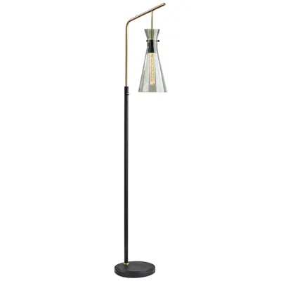 Adesso Walker Back And Antique Task Floor Lamp