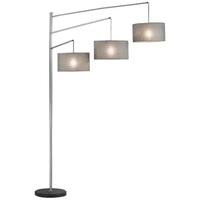 Adesso Wellington 91" Adjustable 3-light Steel Modern Arc Floor Lamp