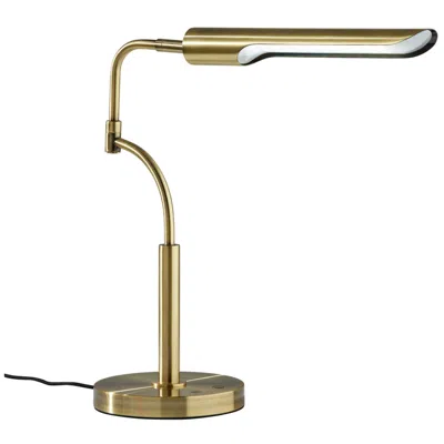 Adesso Zane Led Desk Lamp W. Smart Switch - Antique Brass In Gold