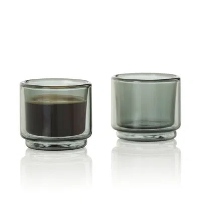 Adhoc Espresso Mug Impact, 2 Piece Set 45ml Each In Gray
