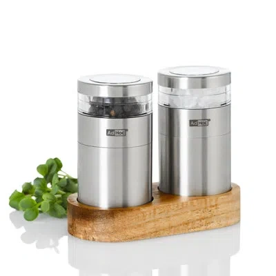 Adhoc Menage Molto Mills Salt And Pepper Grinder Set In Silver