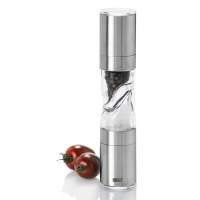 Adhoc Pepper & Salt Double Mill Duomill Pure 8.7" In Silver