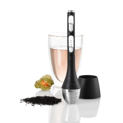 Adhoc Santea Floating Tea Egg Infuser With Magnetic Hourglass In Black