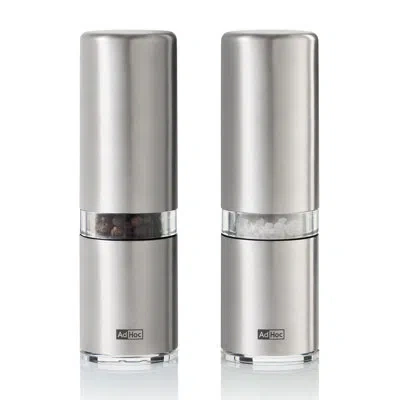 Adhoc Style Pepper And Salt Mill Cermacut Stainless Steel Set 5.8" In Silver