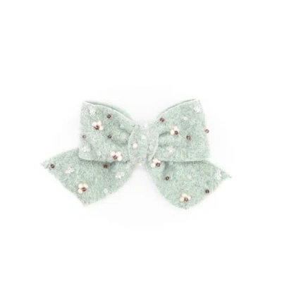 Adiba Sophia Hair Bow In Blue