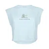 Adiba Women's Blue The Gemma Princess Crop Top In Blue