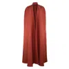 Adiba Women's Brown Rust Long Cape In Brown