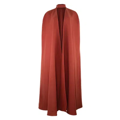 Adiba Women's Brown Rust Long Cape