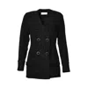 Adiba Women's Gerbera Tweed Black Long Blazer In Black