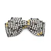 Adiba Women's Gold / Black / White Chic Black & White Tweed Harmony Barrette