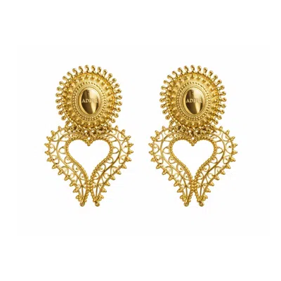 Adiba Women's Gold Lamprocapnos Earring - Pre Order