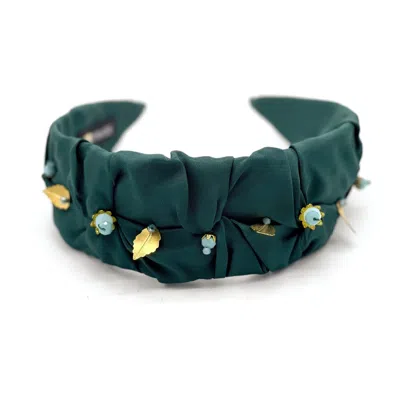 Adiba Women's Green Bell Handmade Headband