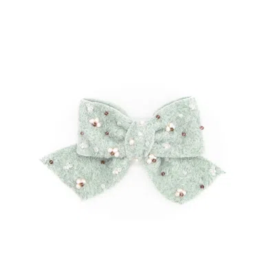 Adiba Women's Green Sophia Hair Handmade Bow