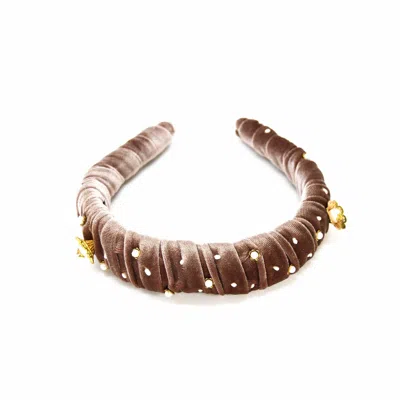 Adiba Women's Neutrals Kalmia Handmade Beaded Headband In Multi