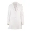 Adiba Women's Off White & Pink Tweed Mini Dress Coat In White