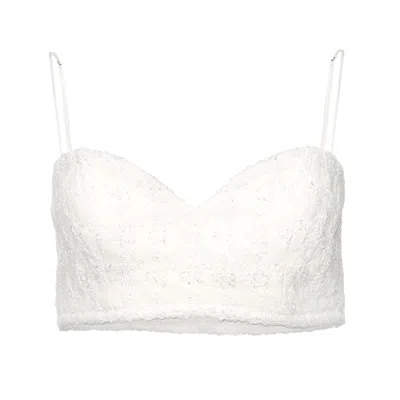 Adiba Women's Pearl White Tweed Bralette