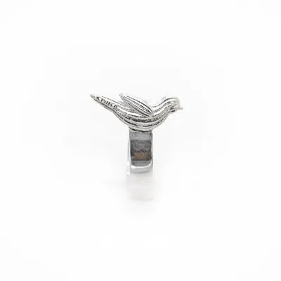 Adiba Women's Robin Pearl Silver Ring In Metallic