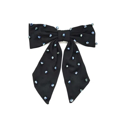 Adiba Women's Sprinkled Black Handmade Hair Barrette