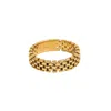 Adiba Women's The Links Band Gold Plated Stainless Steel Ring