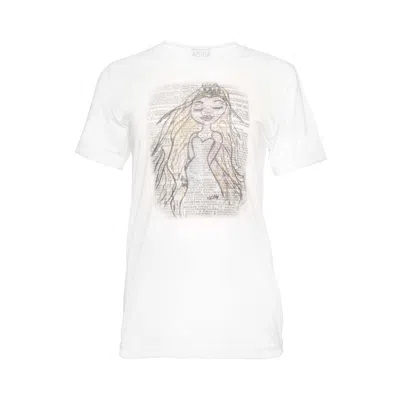 Adiba Women's White Imperfect Princess Long Tee