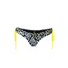 Adicora Women's Black Tyre Wide Band Bikini Bottoms In Black