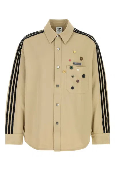 Adidas By Song For The Mute Beige Stretch Piquet Adidas X Song For The Mute Shirt In Animal Print