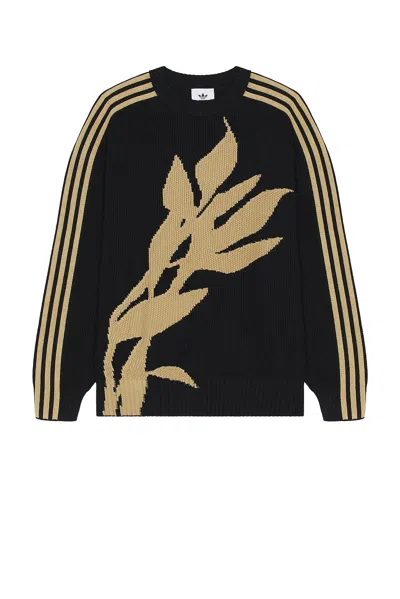 Adidas By Song For The Mute Knit Crew Neck Pullover Sweater In Black