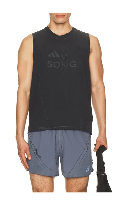 Adidas By Song For The Mute Running Singlet In Black