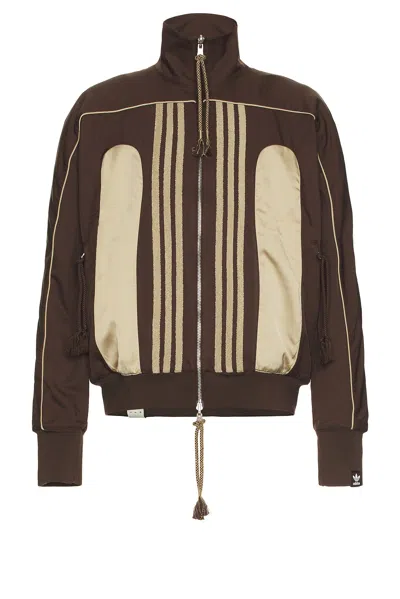 Adidas By Song For The Mute Woven Full Zip Jacket In Brown