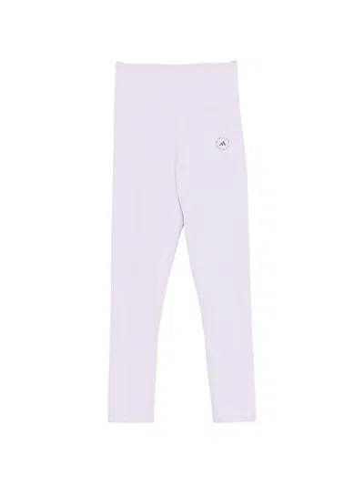 Adidas By Stella Mccartney Logo High-waisted Leggings In Purple