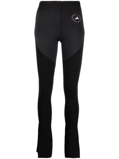 Adidas By Stella Mccartney Asmc Truestrength Flat Knit Pants In Black