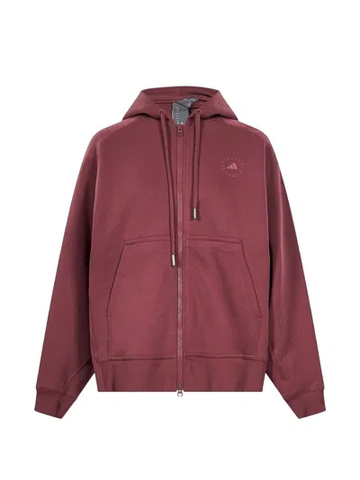 Adidas By Stella Mccartney Adidas By Stella Mc Cartney Cotton Blend Hoodie In Burgundy