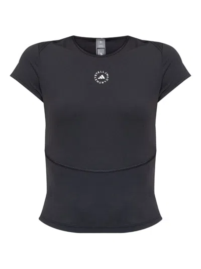 Adidas By Stella Mccartney Adidas By Stella Mc Cartney Logo T Shirt In Black